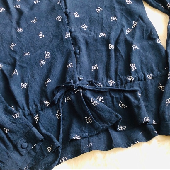 New Rails Beaux Butterfly Print Top in Navy - Picture 4 of 4